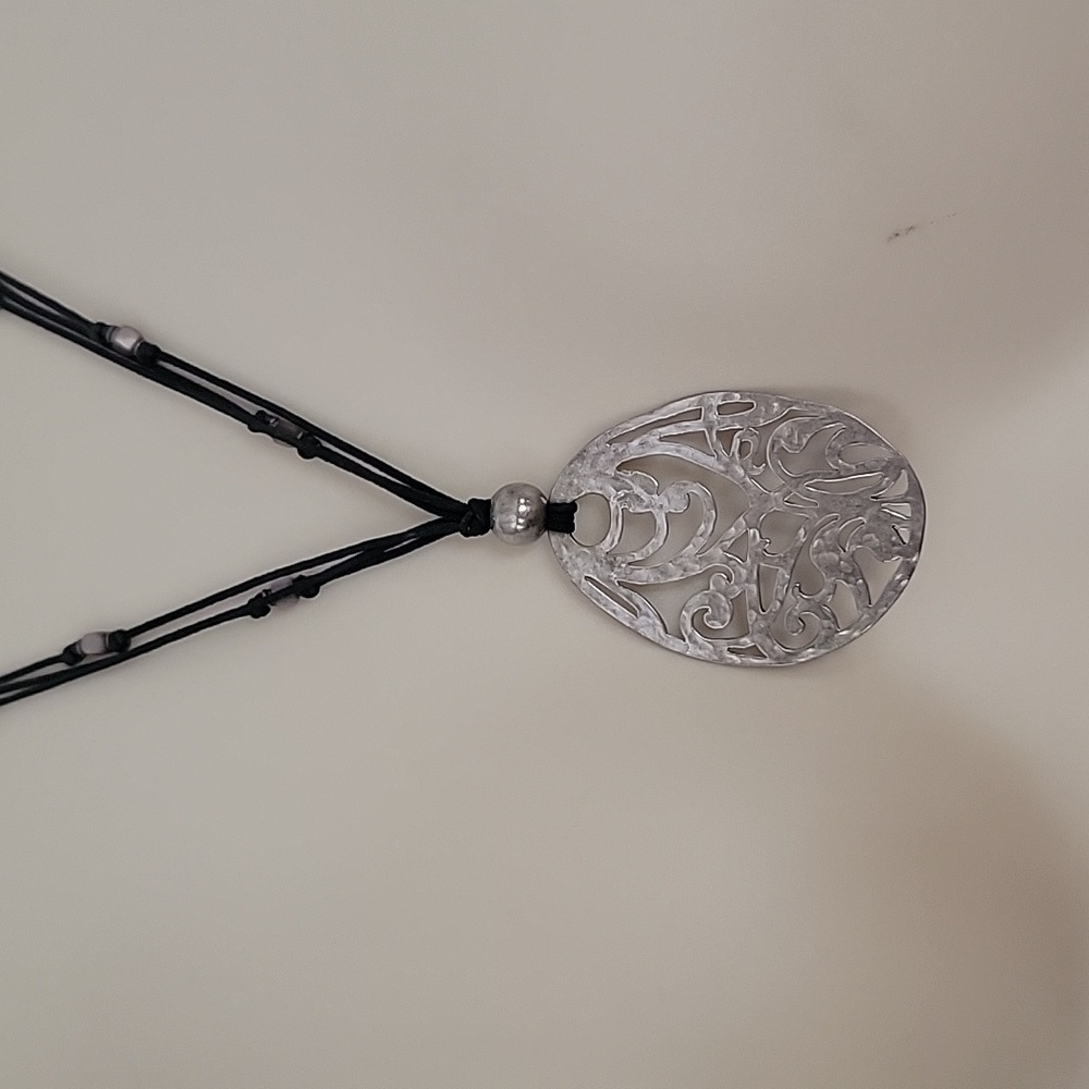 SILPADA FILEGREE NECKLACE SILVER .925 BLACK